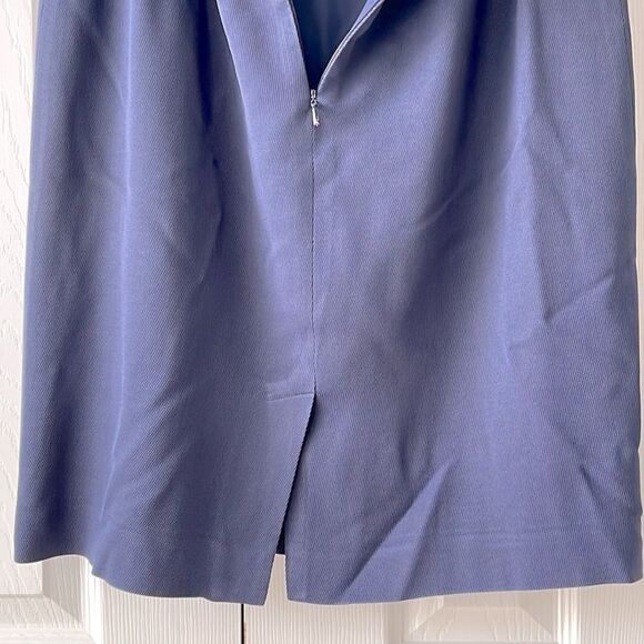 Lands’ End Women’s Silk & Wool Blend Pencil Skirt | Navy Blue | Size Petite 10 - Picture 4 of 8